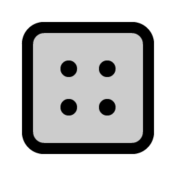Dice Four Duotone icon