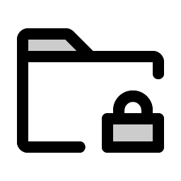 Folder Lock Duotone icon