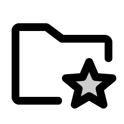 Folder Simple Star Duotone icon