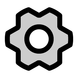 Gear Six Duotone icon