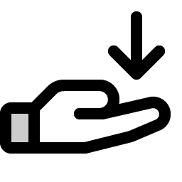 Hand Arrow Down Duotone icon