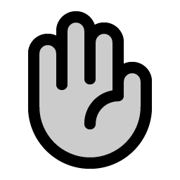 Hand Palm Duotone icon