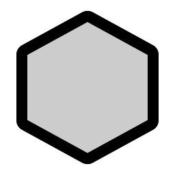 Hexagon Duotone icon
