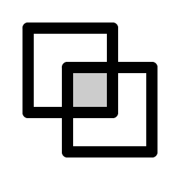 Intersect Square Duotone icon