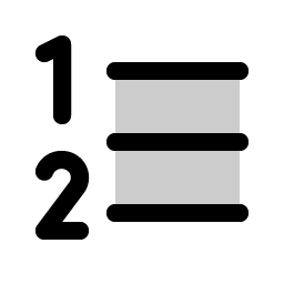 List Numbers Duotone icon