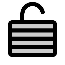 Lock Laminated Open Duotone icon