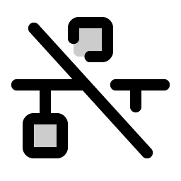 Network Slash Duotone icon