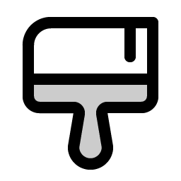 Paint Brush Broad Duotone icon