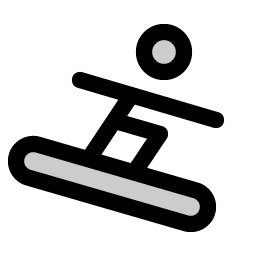 Person Simple Snowboard Duotone icon