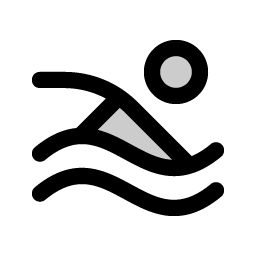 Person Simple Swim Duotone icon