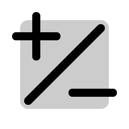 Plus Minus Duotone icon