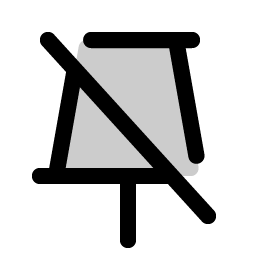 Push Pin Simple Slash Duotone icon