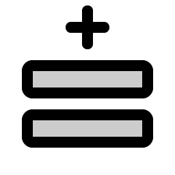 Rows Plus Top Duotone icon