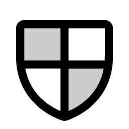 Shield Checkered Duotone icon