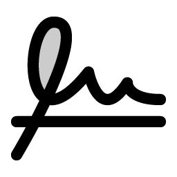 Signature Duotone icon
