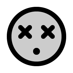 Smiley X Eyes Duotone icon