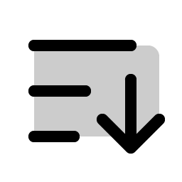 Sort Ascending Duotone icon