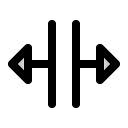 Split Horizontal Duotone icon