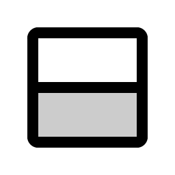 Square Half Bottom Duotone icon