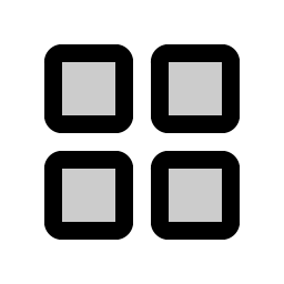 Squares Four Duotone icon