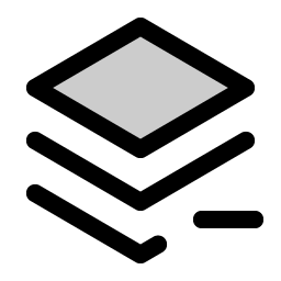 Stack Minus Duotone icon