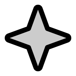 Star Four Duotone icon