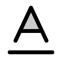 Text A Underline Duotone icon