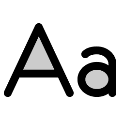 Text Aa Duotone icon