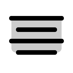 Text Align Center Duotone icon