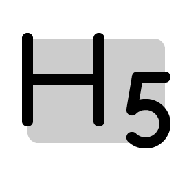 Text H Five Duotone icon