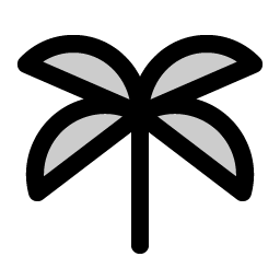 Tree Palm Duotone icon