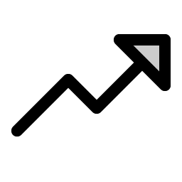 Trend Up Duotone icon