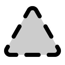 Triangle Dashed Duotone icon