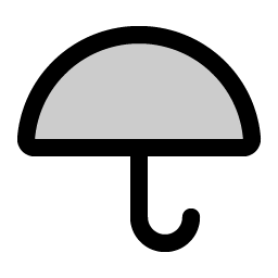 Umbrella Simple Duotone icon