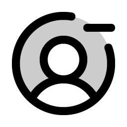 User Circle Minus Duotone icon