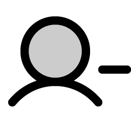 User Minus Duotone icon