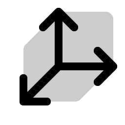 Vector Three Duotone icon