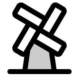 Windmill Duotone icon