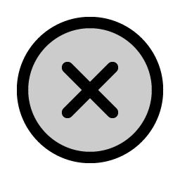 X Circle Duotone icon