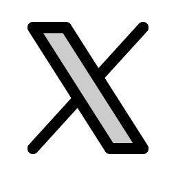 X Logo Duotone icon