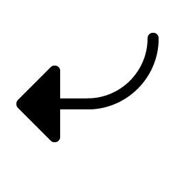 Arrow Bend Down Left Fill icon