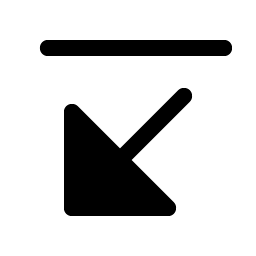 Arrow Line Down Left Fill icon