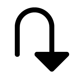 Arrow U Right Down Fill icon