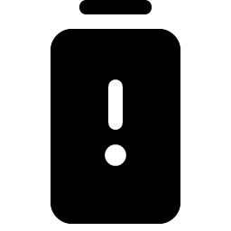 Battery Warning Vertical Fill icon