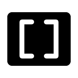 Brackets Square Fill icon - free SVG download