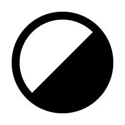 Circle Half Tilt Fill icon