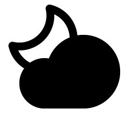 Cloud Moon Fill icon