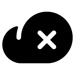 Cloud X Fill icon