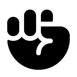 Hand Fist Fill icon