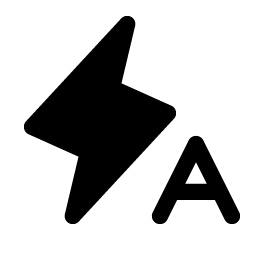 Lightning A Fill icon